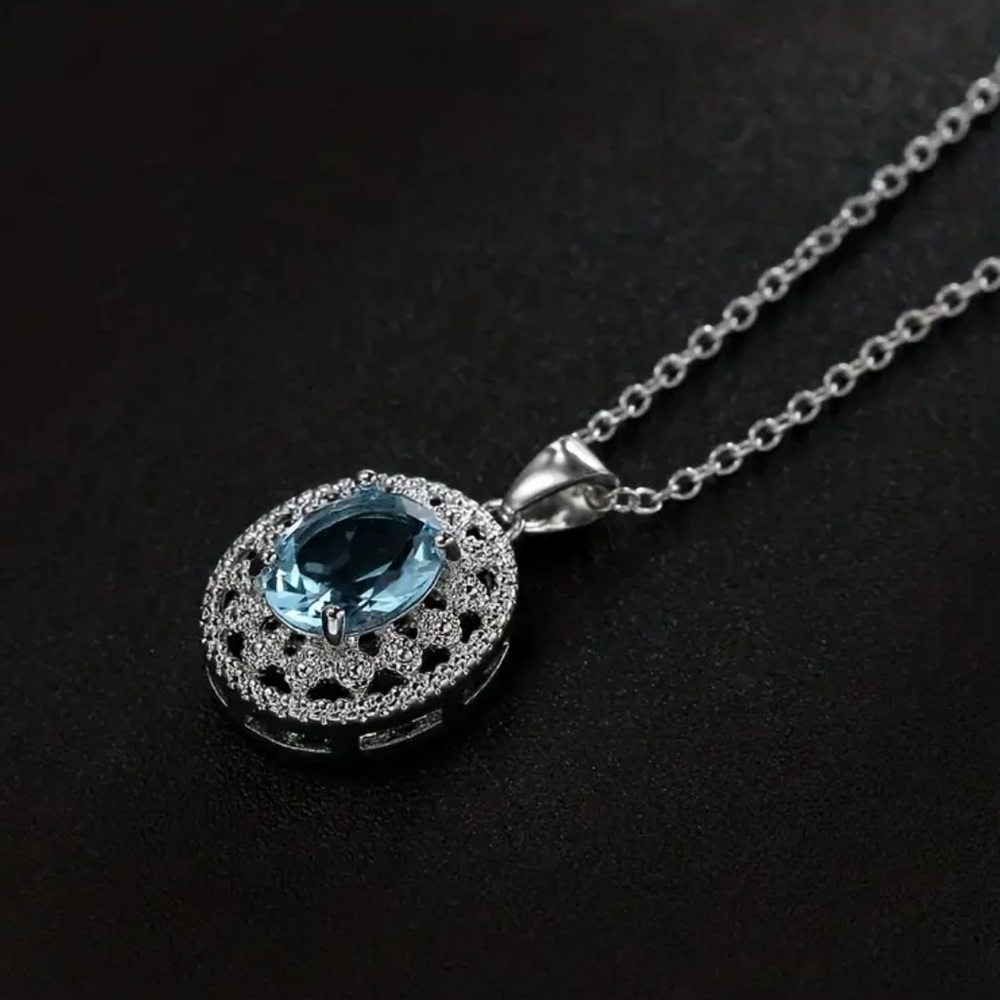 Blue Topaz Necklace - Picture 4 of 4